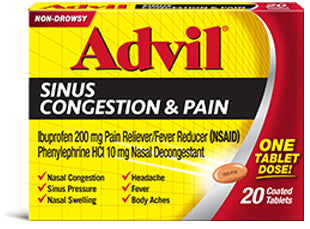 Advil Congestion Relief, Coated Tablets 20 ea - OutpatientMD.com