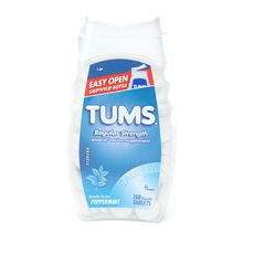 Tums Antacid/Calcium Supplement, Peppermint 150 ea