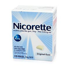 Nicorette Nicotine Gum 2mg, Original 170 ea - OutpatientMD.com