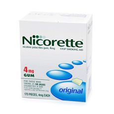 Nicorette Nicotine Gum 4mg, Original 170 ea