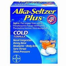 Alka-Seltzer Plus Cold Medicine, Orange Zest 20's