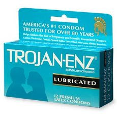 Trojan-Enz Lubricated Latex Condoms 12's