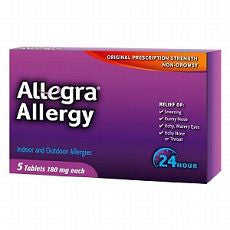 Allegra 24 Hour Allergy, Tablets 5 ea - OutpatientMD.com