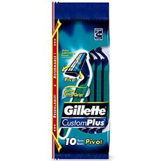 Gillette Custom Plus, Disposable Pivot Razors 10ea