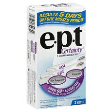 E.P.T Certainty 1-Step Pregnancy Test 2 ea