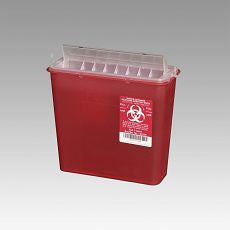 Sharps Disposal System 5QT Red 10/Box