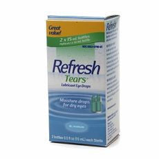 Refresh Tears, Lubricant Drops, 2 Bottles 0.5 oz