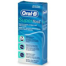 Oral-B Super Floss, Dental Floss, Mint 50 ea