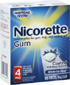 Nicorette White Ice Mint Gum 4mg 100ea