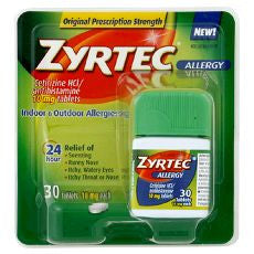 Zyrtec Allergy, Tablets 10mg 30 Tablets - OutpatientMD.com