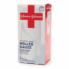 Johnson & Johnson Hospital Grade Rolled Gauze, 4in