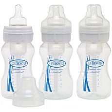 Baby Bottles 3-Pack Natural Flow Wide Neck 8 oz.