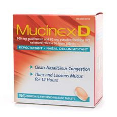 MucinexD Expectorant, Nasal Decongestant, 600 mg