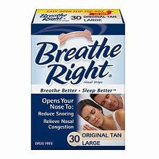 Breathe Right Nasal Strips, Large, Tan 30 ea - OutpatientMD.com