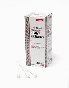 OB/GYN Applicator, 8", Rayon Tipped, Plastic Shaft