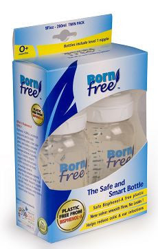 Baby Bottle 9oz Wide Neck Plastic Twin Pack