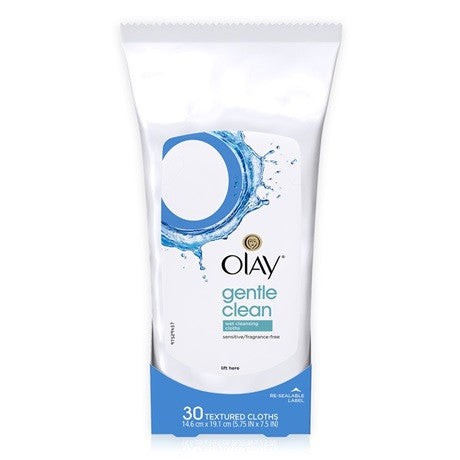 Olay Gentle Clean Wet Cleansing Cloths, 30 Ct