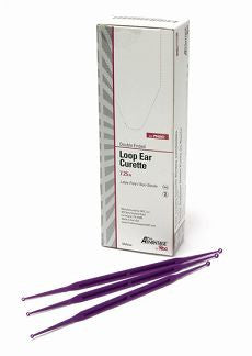 Ear Curette, Disposable, Double Ended Loop, 50/bx