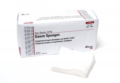 Gauze Sponge, 2" x 2", Non-Sterile, 8-Ply, 200/slv