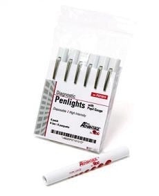 Pen Light With Pupil Gauge, Disposable 6/pack