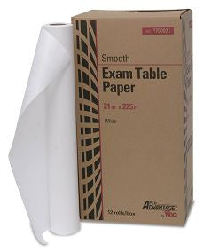 Exam Table Paper, 21" x 225 ft, White, Smooth