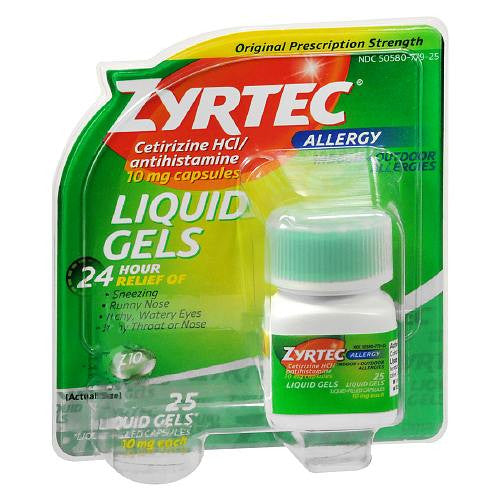 Zyrtec Liquid Gels 25 ea - OutpatientMD.com