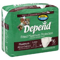 Depends Fitted Maximum Protection Briefs Large